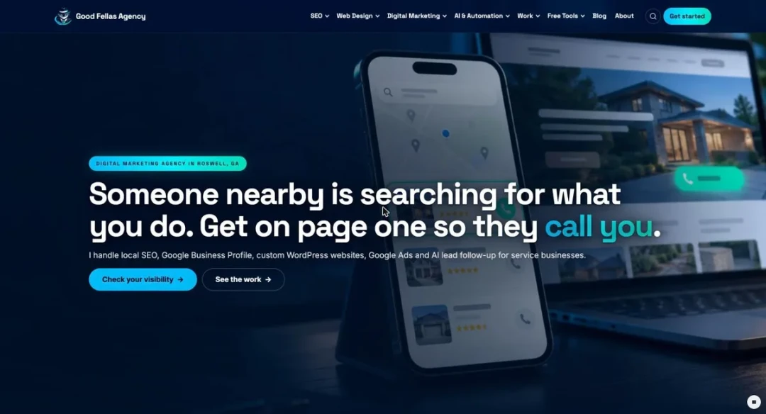 Good Fellas Agency website homepage