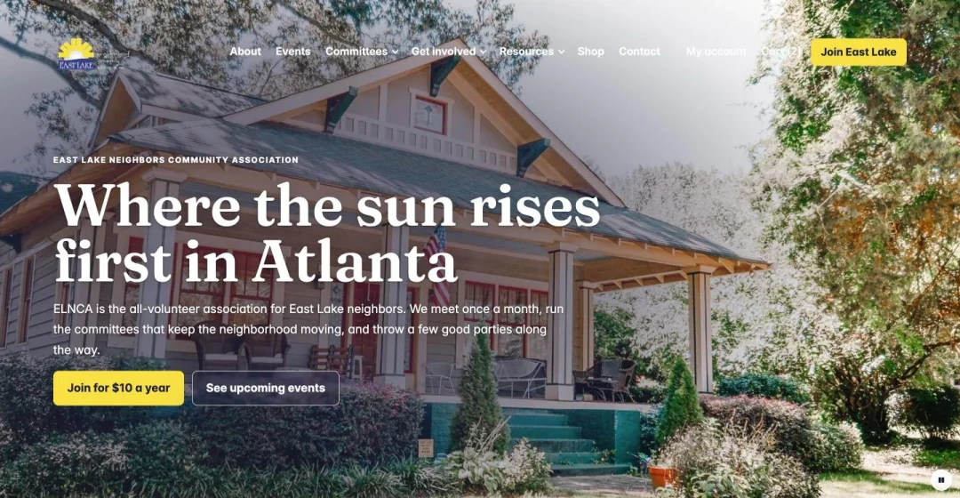East Lake neighborhood site built with GF Builder