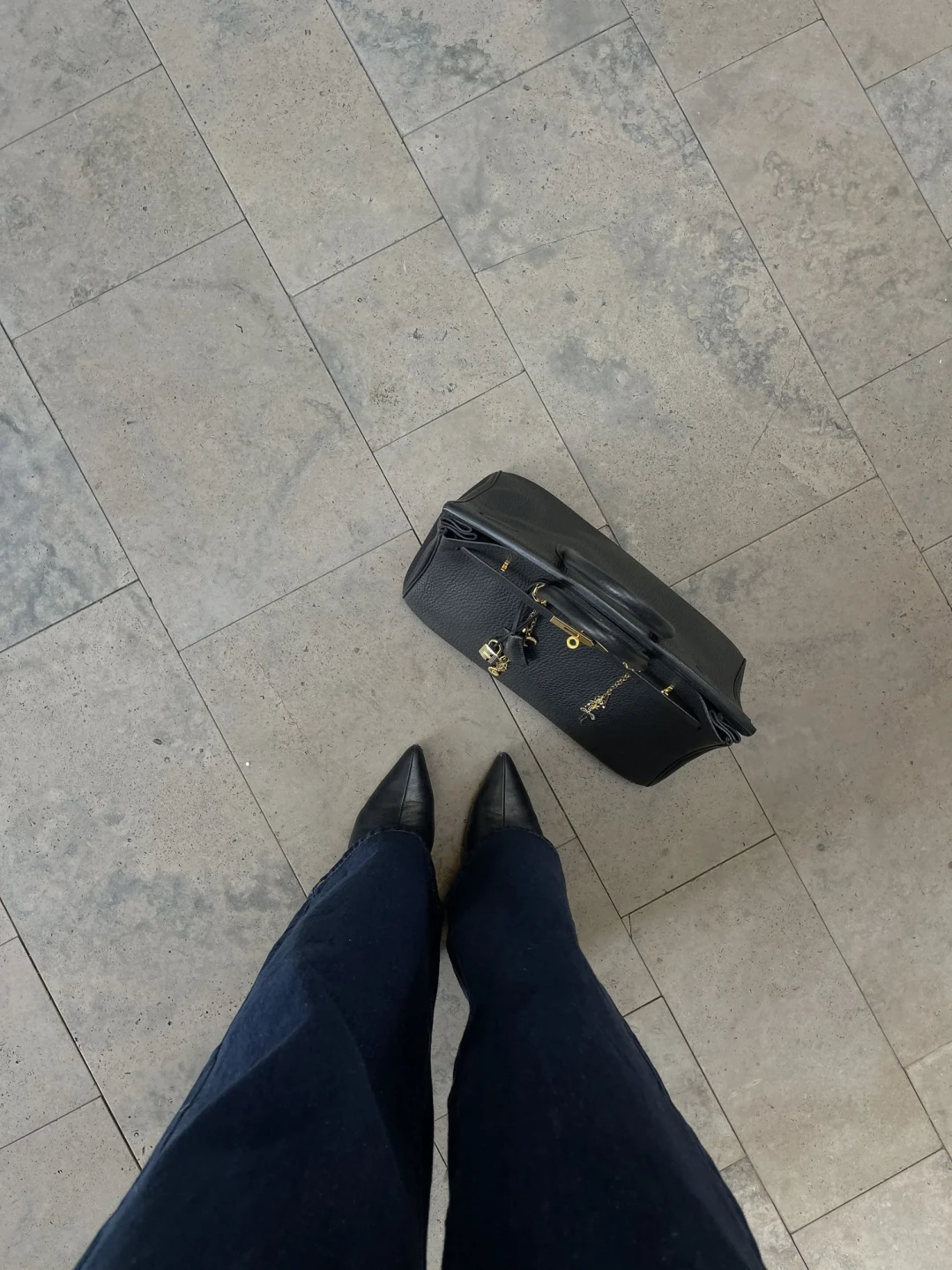 Pre-loved luxury handbags from above