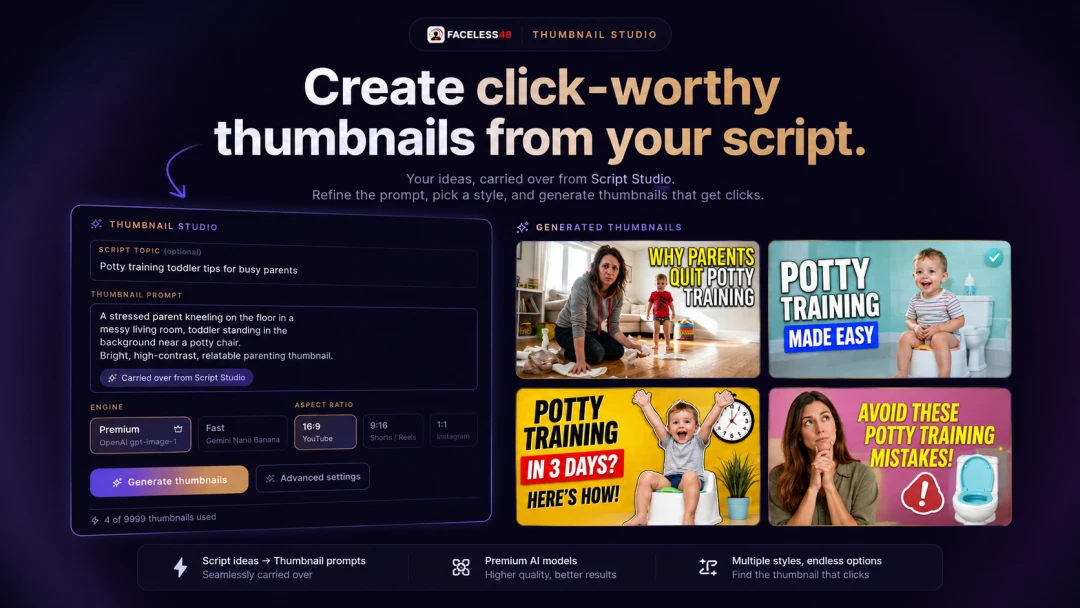 Faceless48 Thumbnail Studio