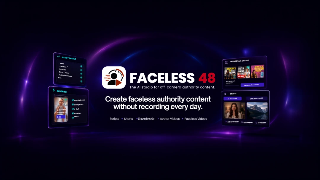 Faceless48 Studio Interface